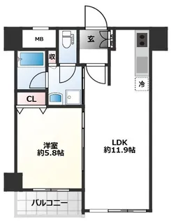 ライオンズマンション日暮里【3階】の間取り