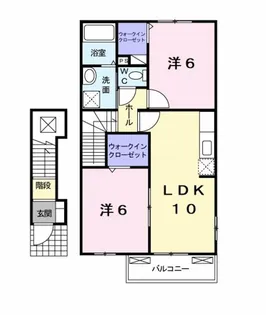 レバータ2 B【2階】の間取り