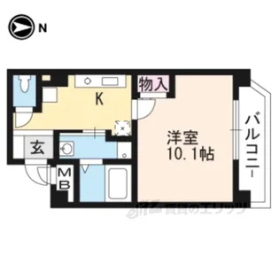 ファービースコート東野【2階】の間取り