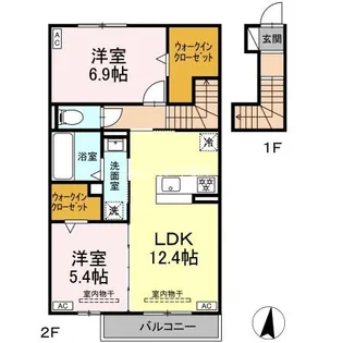 メテオール【2階】の間取り