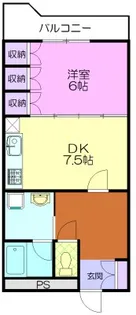 御幸パークマンション【2階】の間取り