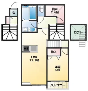 Belle Lead加古川 イチョウ並木【2階】の間取り