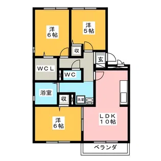 ロイヤルガーデンA【3階】の間取り