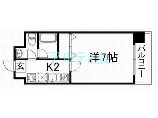 グランドパレス西大路【3階】の間取り