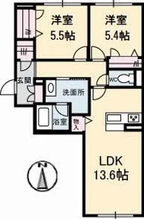 BEREO蔵本元町【BELS認証】【3階】の間取り