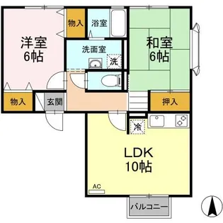 メゾン・パークス D【2階】の間取り
