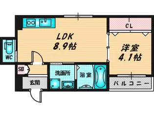 LUANA【3階】の間取り