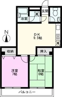メゾンアルブル【3階】の間取り