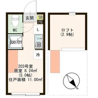 Casa de Senju【2階】の間取り