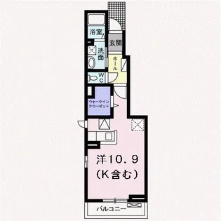 フローラ春日【1階】の間取り