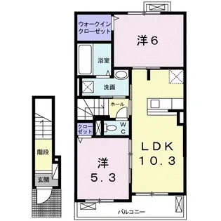 エアリーサンリット A棟【2階】の間取り
