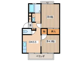 ア-バン三ツ境【2階】の間取り