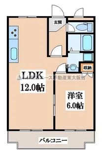 エステート野崎【4階】の間取り