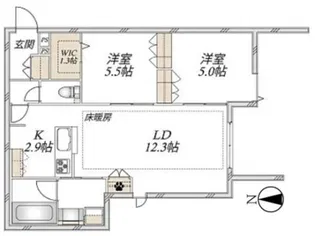 シャルマンSKJ【1階】の間取り