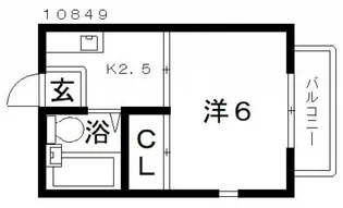 ハイツエルグリーン【1階】の間取り