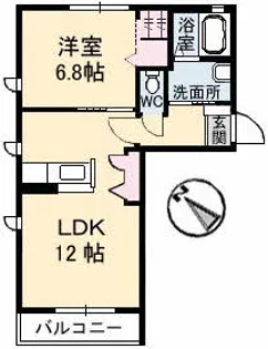 グラティチュード【1階】の間取り