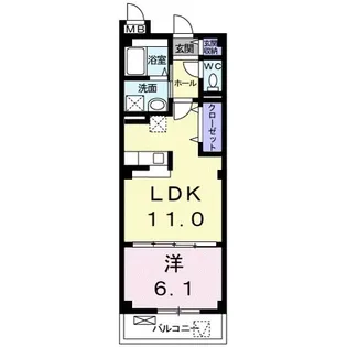 グローリ南草津II【2階】の間取り