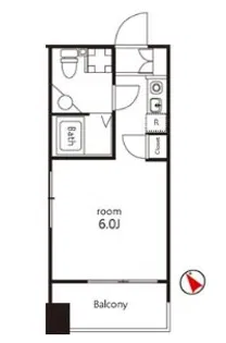 クレジデンス神谷町【12階】の間取り
