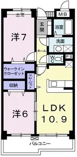 ベルフィオーレ【1階】の間取り
