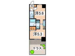 Dクレンツ平野【1階】の間取り