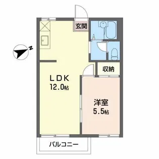 ストークス藤狭 (ストークスフジバサミ)【2階】の間取り