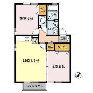 グランモアさくら館 B【2階】の間取り