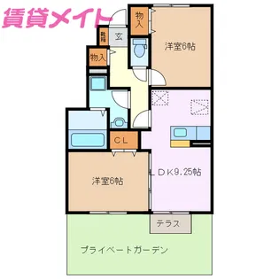 エーデル プラシード【1階】の間取り