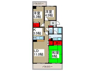 新座四季タウン【1階】の間取り