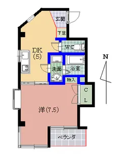 サンシャイン大東【1階】の間取り