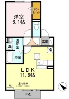 愛知県名古屋市緑区水広3【アパート】の間取り