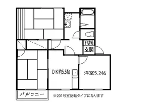 ブルックスハウス【1階】の間取り