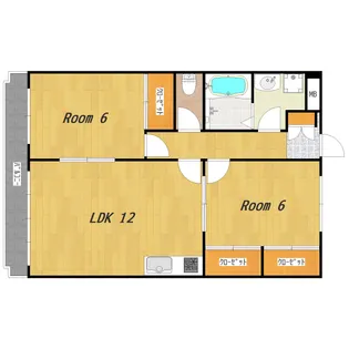 2LDKの間取り画像
