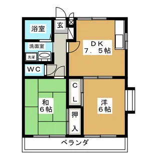 ピュアハーツ97【2階】の間取り