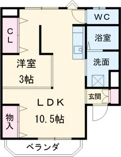 コーポレーションT&T【3階】の間取り
