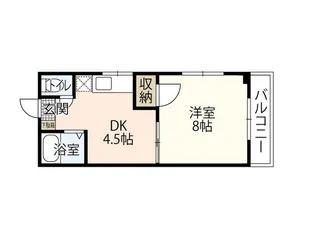 カーサ新町【1階】の間取り