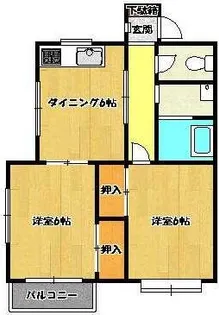 サンハウス【2階】の間取り