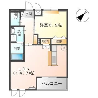 千葉県長生郡長生村七井土【アパート】の間取り