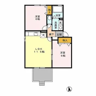 セジュールルピナ A棟【1階】の間取り