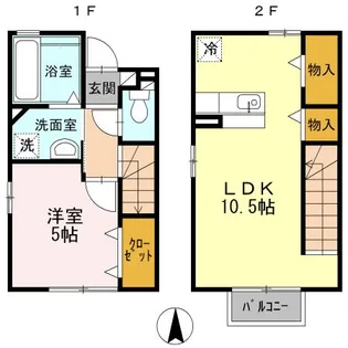 富山県高岡市駅南1【一戸建】の間取り
