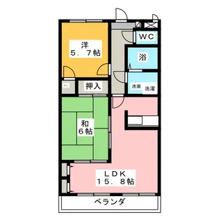 グリーンヒル岡弥II【3階】の間取り