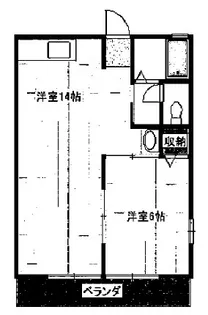 パティオD【2階】の間取り