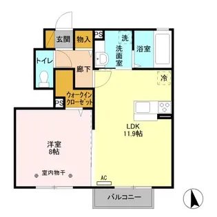 コーポ田村 1【1階】の間取り