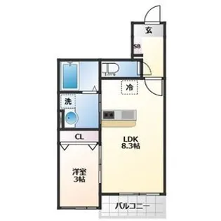 ヴィステリア子平町【2階】の間取り