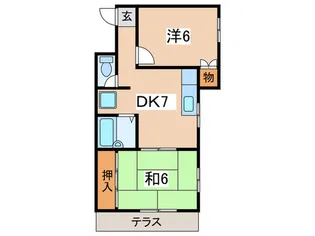 ウッディ-ハイツ【1階】の間取り