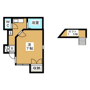 アイランドフラット中江【2階】の間取り