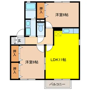 ベルドミール環【1階】の間取り