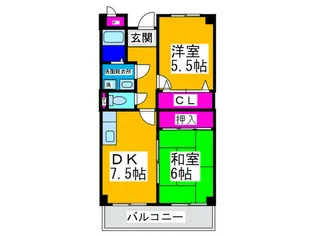 ラヴェ-ル東洋【1階】の間取り
