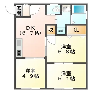 コーポ・セラ【1階】の間取り