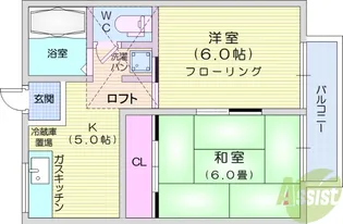 コーポアンデルセン2【2階】の間取り