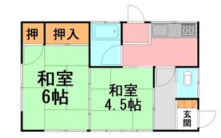 神奈川県中郡大磯町国府本郷【一戸建】の間取り